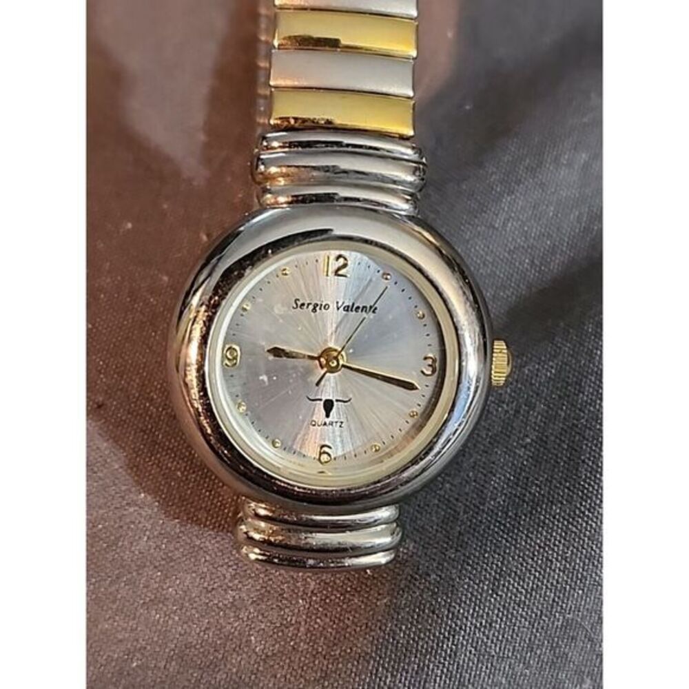 Unisex Gold Tone Sergio Valente Analog Watch